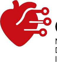 CardioAI mark — a heart merging into circuit lines